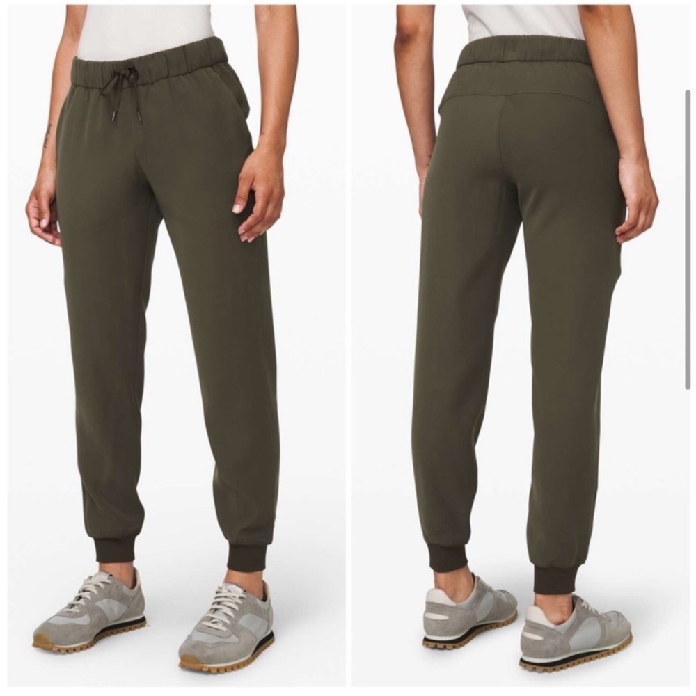 Lululemon On the Fly Joggers 28” - Size 10 - Olive Green